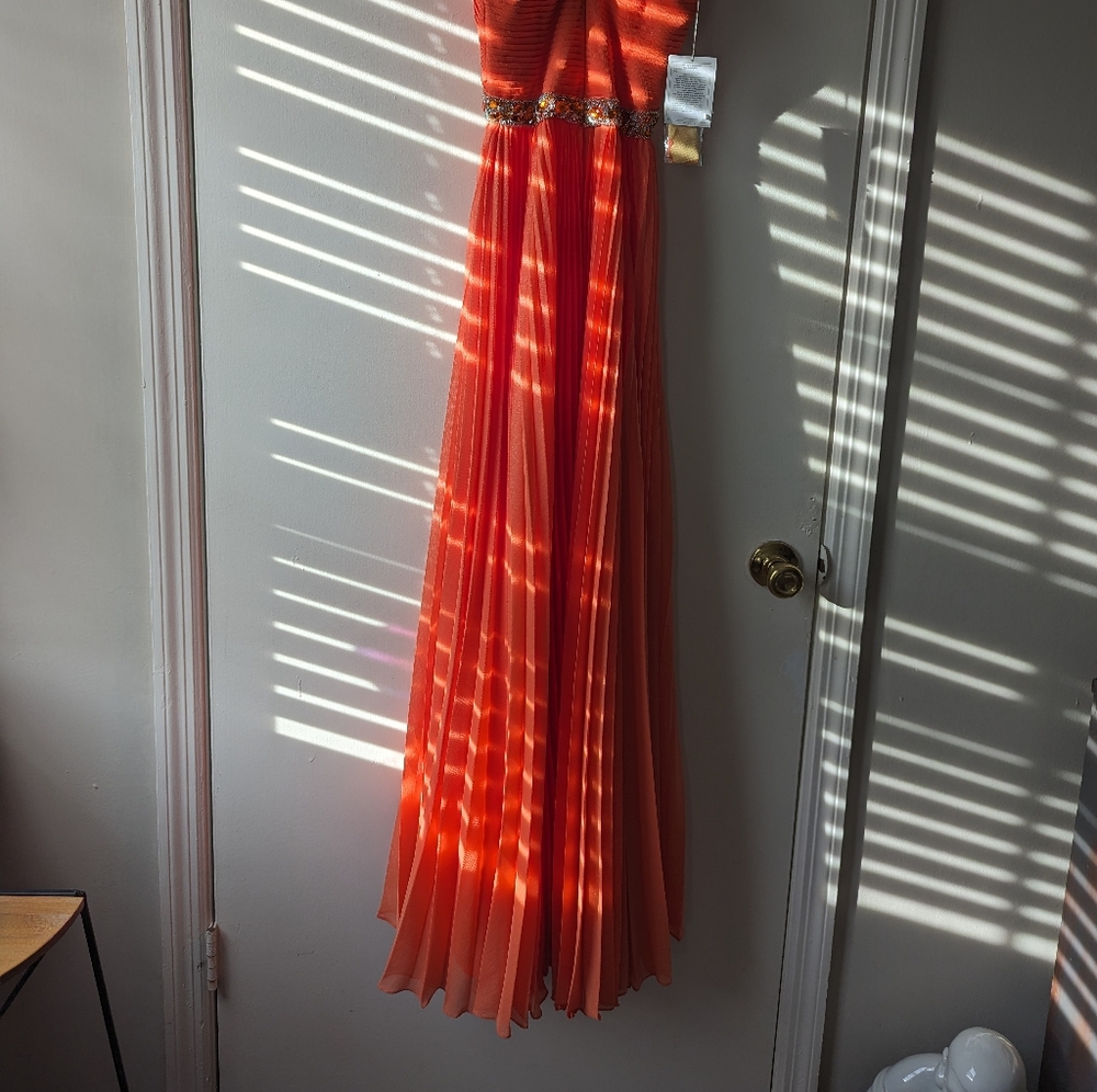 Tangerine prom dress